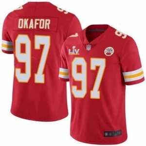 Super Bowl LV 2021 Men Kansas City Chiefs 97 Alex Okafor Red limited Jersey